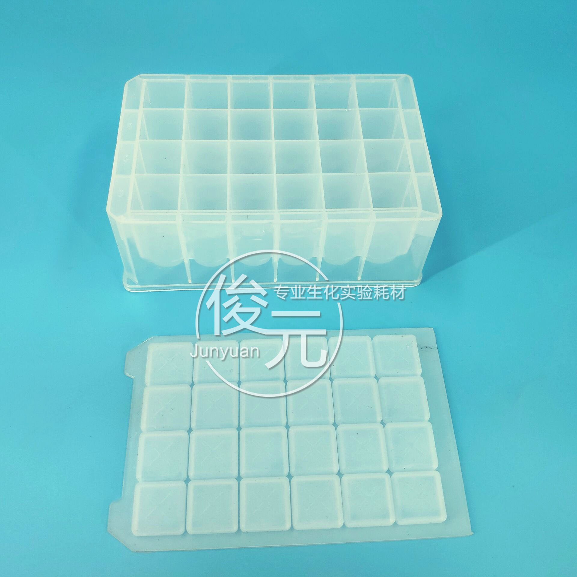 24孔塑料深孔板 7ml摇菌样品板PCR板储存块存取样板