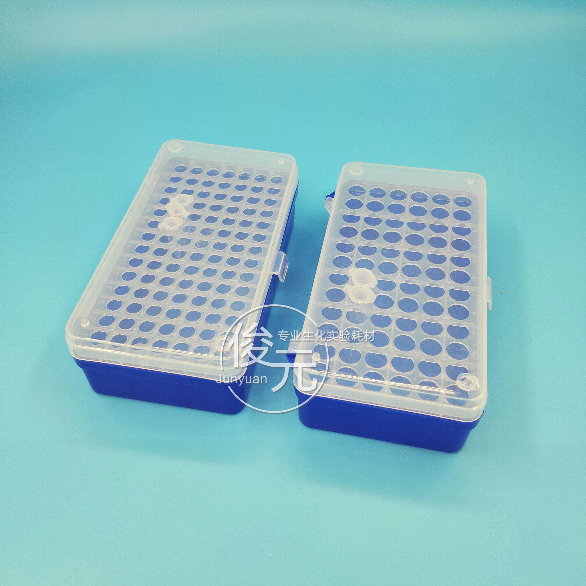 0.2ml0.5ml1.5/2ml离心盒 EP管盒连盖带扣离心管盒72孔98孔带编号