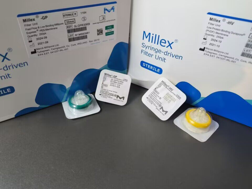 密理博millipore一次性针头过滤器33mm滤膜0.22u SLGP033RB0.45u