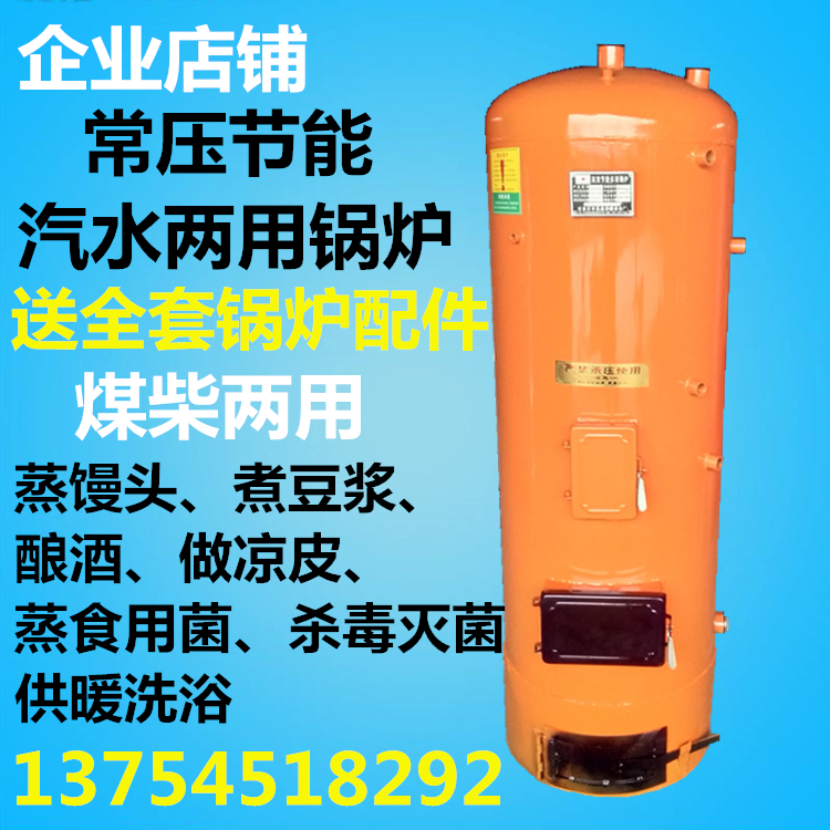 Steam boiler Coal-fired household commercial heating Small biomass atmospheric pressure Steamed buns soymilk cold skin wine edible mushrooms