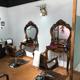 Cửa hàng cắt tóc retro châu Âu gương tóc salon salon đồ nội thất trang điểm phòng tắm gương làm đẹp gương gương hai mặt - Hair Salon / Nội thất làm đẹp