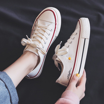 Small daisy canvas shoes female Han edition students cloth shoes and 2022 summer new in tide shoes small whiteboard shoes