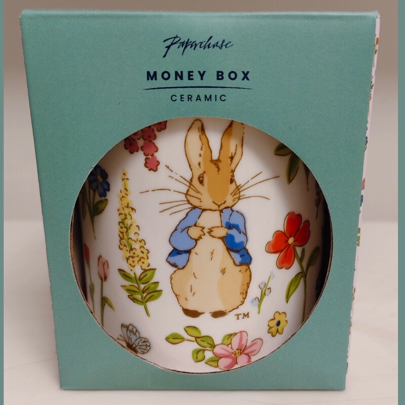 Foreign Trade British Original Peter Rabbit Ceramic Cartoon Pastoral Style Retro Piggy Bank Soft Decoration Ornament