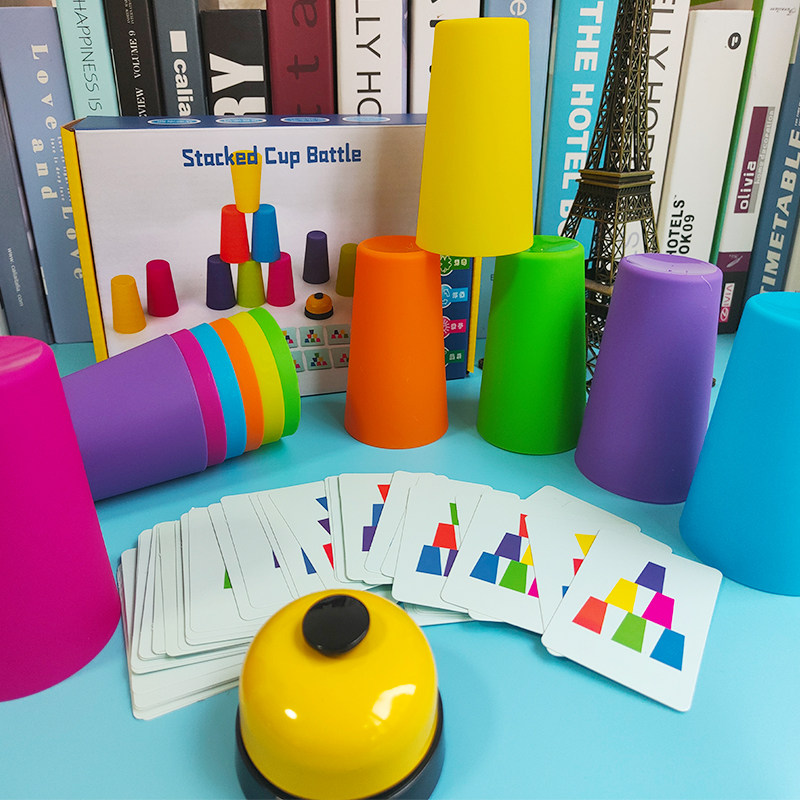 Flash Cup Kindergarten Interactive Game Intelligent Mind Logic Training Toys Children's Fast-stacked Cup on the Field Cup