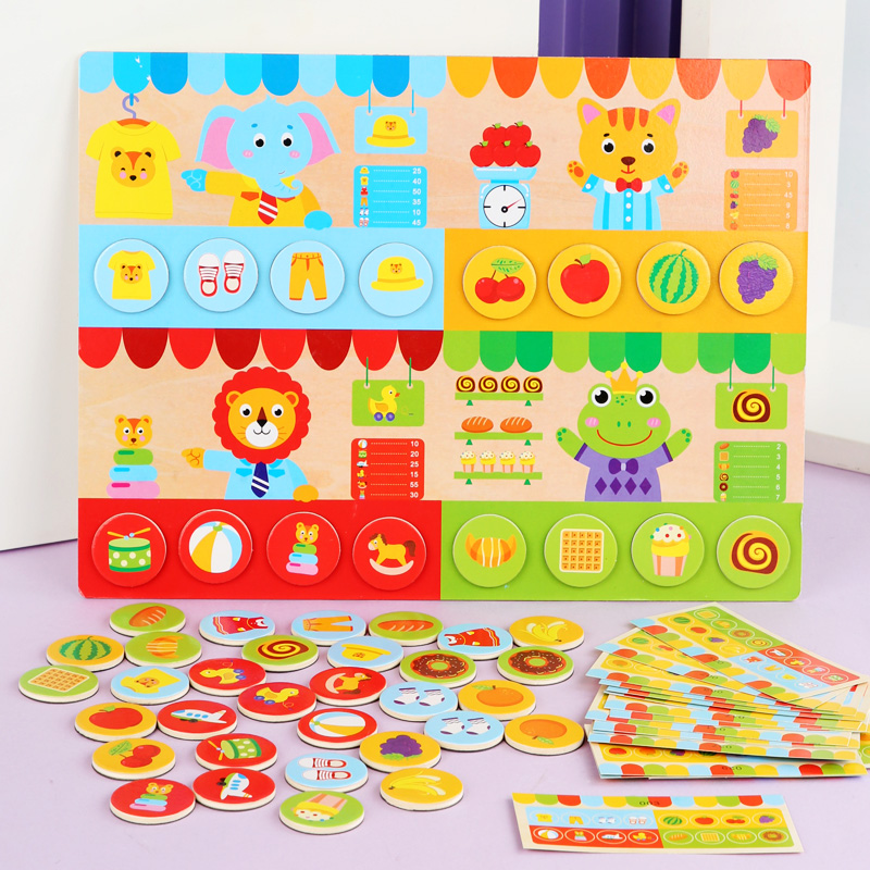 Children's store Game Boy Girl chaeCommerce Enlightenment 3-8-year-old baby Magnetic stickup Puzzle Toys Parent-child Table Tours