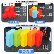 Cube Square Building Blocks Math Teaching Aids Elementary Students Space Imagination Thinking Ability Training Toys Children