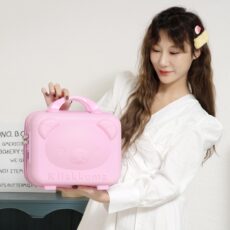 чемодан 手提行李箱化妆箱14寸卡通小熊收纳箱便携密码箱小熊行李箱