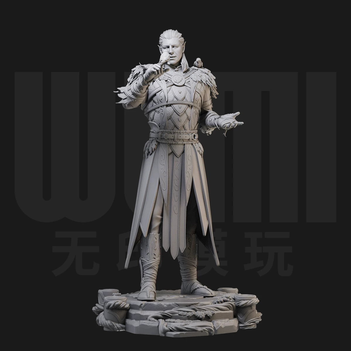 1/24 Halsin Baldur's Gate 3 18 scale GK white mold model 3D printed soldier model 3373