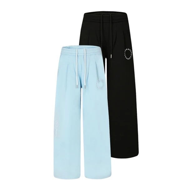 Xeifpw'Devil's Eye' Versatile Sports and Commuting Loose-Fitting Height-Enhancing Embroidered Lyocell Sweatpants Trousers