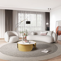 Arched cloth art sofa Living room Small family Type light extravaganza Modern clothing Shop Beauty salon Sofa Tea Table Combo Net Red