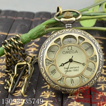 Antiques and miscellaneous collections craft gifts mechanical watches Omega pocket watches single-opening retro pocket watches