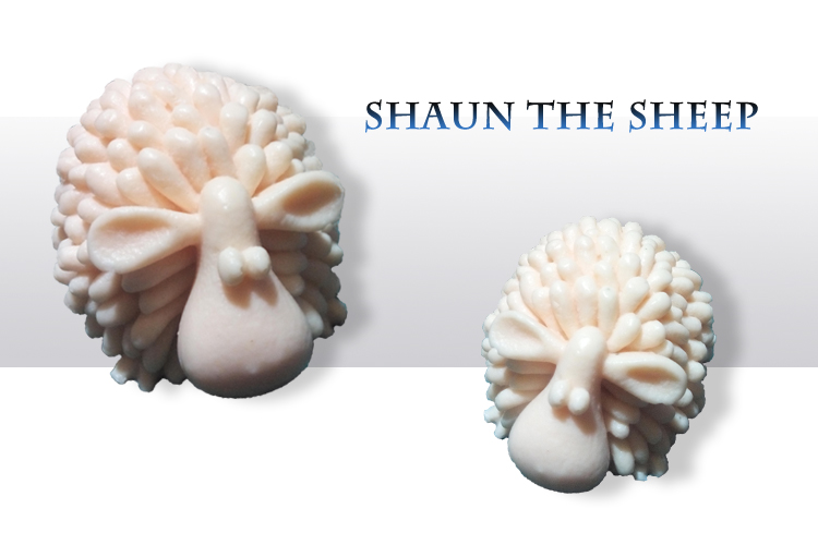 B1320diy Shawn Sheep Handmade Nước hoa xà phòng Mềm Silicone Gel Khuôn Khuôn Cừu Sôcôla Fondant Pudding Kem khay làm kem