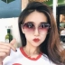 Kính râm nữ chống tia cực tím 2018 mới màu đỏ với kính râm mặt tròn dài Hàn Quốc phiên bản kính lái xe thủy triều kính mắt Kính râm