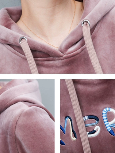 Демисезонный спортивный костюм, утепленный бархатный комплект, 2021 года, оверсайз, свободный крой