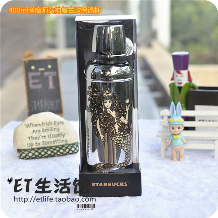 Cúp Starbucks 2019 Rơm Giáng sinh Năm mới màu hồng của người Dậu Hàn Quốc Sakura Thermos Mug thép không gỉ