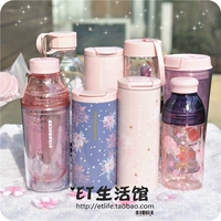 Starbucks Cup 2019 Hồng Kông Cherry Blossom Pink Cat Kỷ niệm mới Nàng tiên cá Fish Scale Glass Mug - Tách bình đựng nước