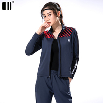 (Thickened) Single Double Number jacket Womens new zipped open-shirt autumn winter Leisure running sportswear stand
