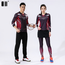 Single Double Number of new autumn and winter badminton suit Mens table tennis Tennis Sport Conserve women speed dry 90% skirts pants