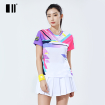 Single Double Spring Summer New Badminton Suit Mens And Womens Kit Short Sleeve Women Sportswear Quick Dry Suction Sweat-Breathable Blouse