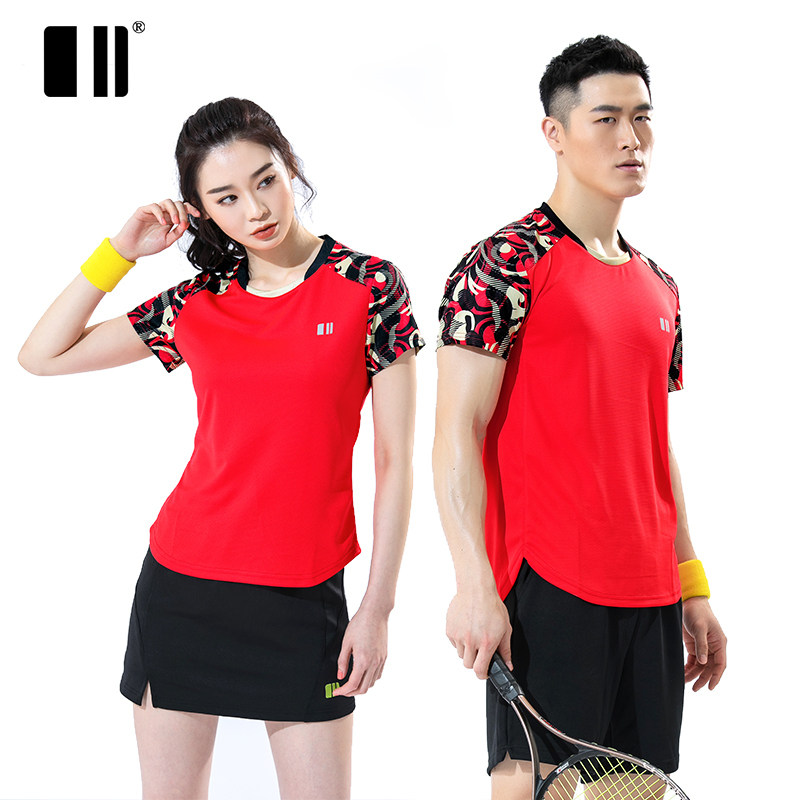 Single Double Number Badminton Suit Women Suit Men Sports Clothes Speed Dry Short Sleeve Blouses Short Skirts Table Tennis Suit Customised Clothing