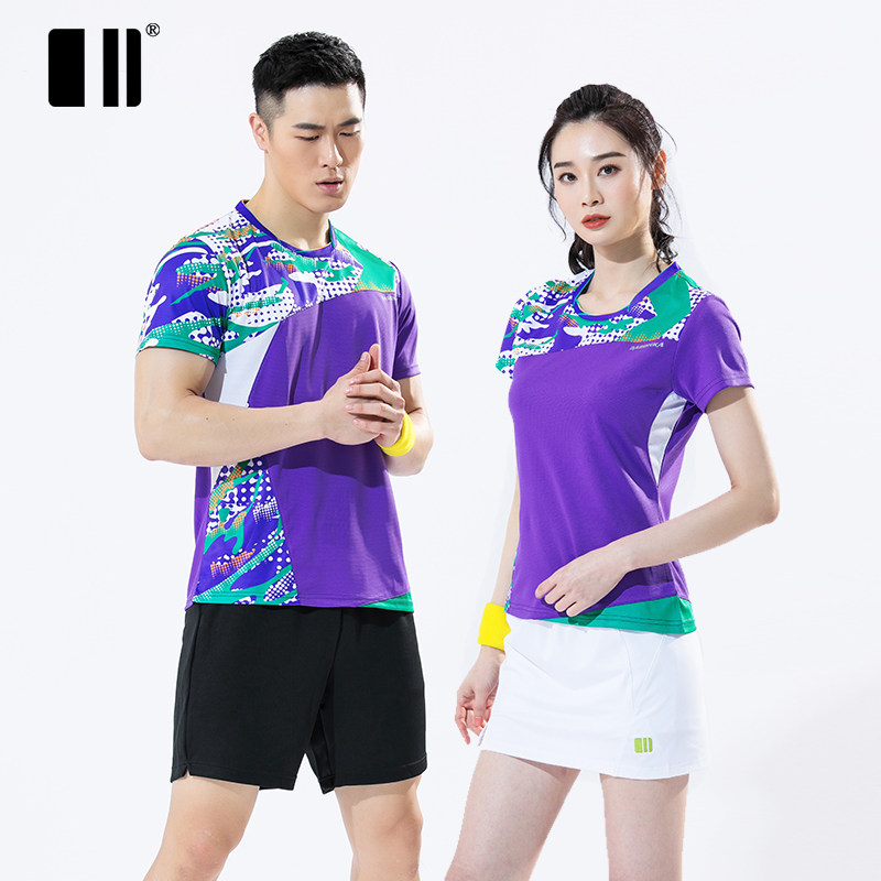 Single and double badminton uniforms women's sports suits training uniforms team uniforms volleyball sportswear short-sleeved tops T-shirts summer