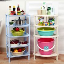 Large bathroom shelf floor plastic five layers of washbasin shelf kitchen storage shelf multi-layer