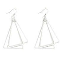 Multi-layer triangle long earrings from Japan and South Korea temperament geometric earrings earrings earrings wu er dong clip-on earrings girls