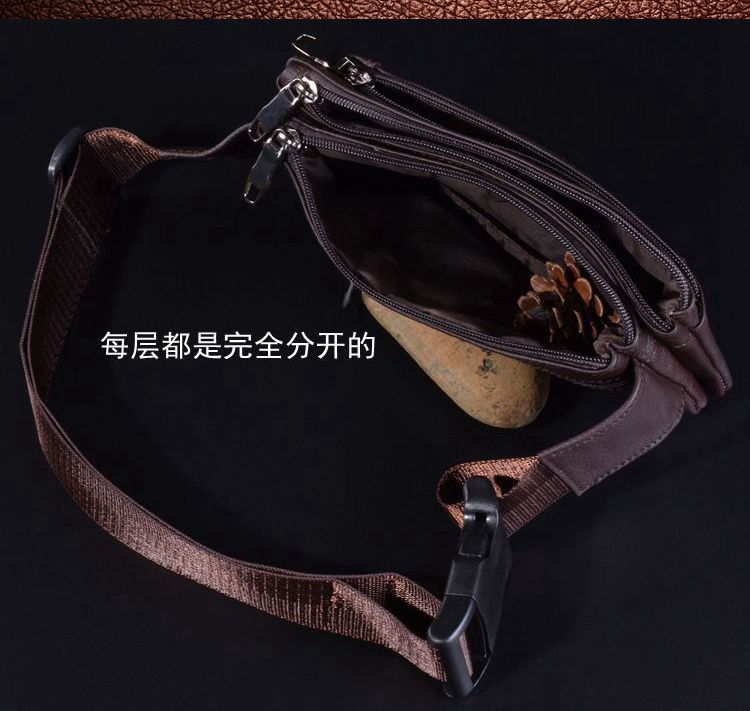 Túi da thắt lưng nữ lớp da bò đa chức năng siêu mỏng nam điện thoại di động túi tiền kinh doanh đăng ký nhận ví Túi đeo ngực Messenger túi đựng điện thoại đeo hông
