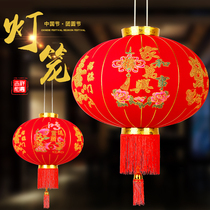 Red velvet lantern wedding balcony happy character hanging wedding supplies lantern outdoor Chinese waterproof handmade lantern