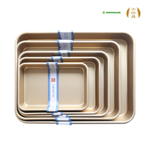  Japan imported Hokuriku aluminum small utensils Aluminum gold rectangular cooking plate Tray Baking plate No 4 5 6 7 8