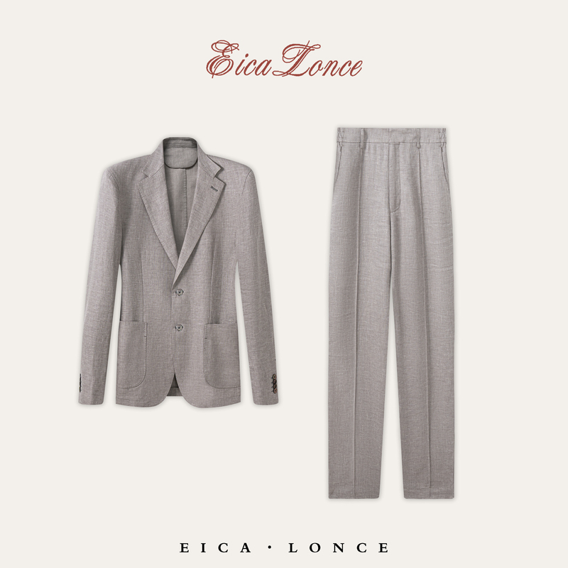 Spring and Summer Luxury High-End Linen and Wool Suit Set 80632*61415