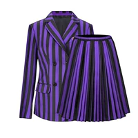 Сиреневая форма, куртка, мини-юбка