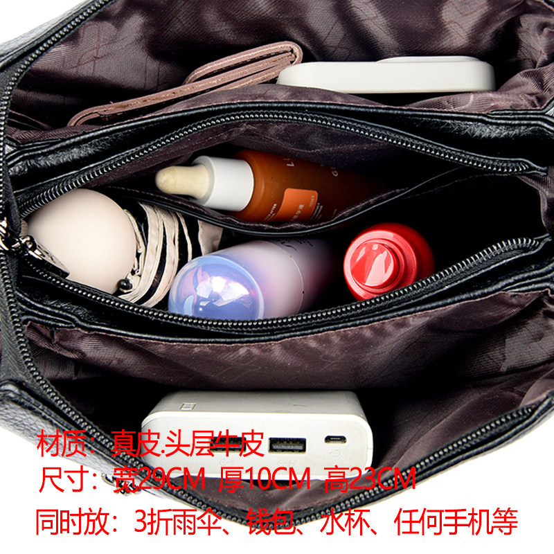 Kangaroo Genuine Leather Women's Crossbody Bag 2025 New Arrival Handbag Shoulder Large Bag Versatile Underarm Bag Cowhide - Thumbnail 4