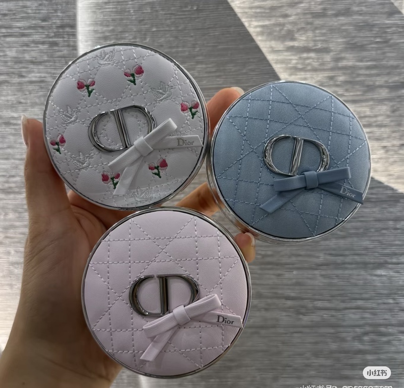 In Stock Dior Dior 2026 Summer New Limited Edition Pink Blue White Bow Air Cushion Case