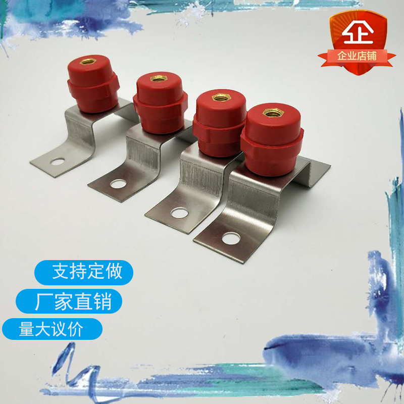 Grounding copper bracket insulator plus stainless steel bracket grounding excretion insulation terminal