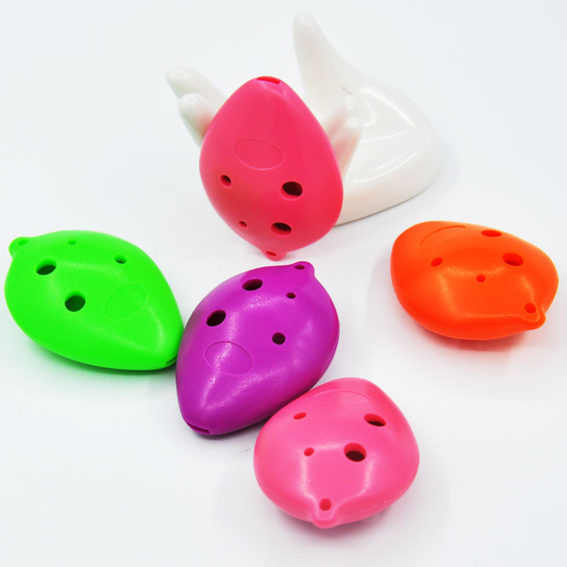 Pottery flute 6 hole resin plastic Treble C tone SC tone small pottery flute Mini type children's teacher teaching special.