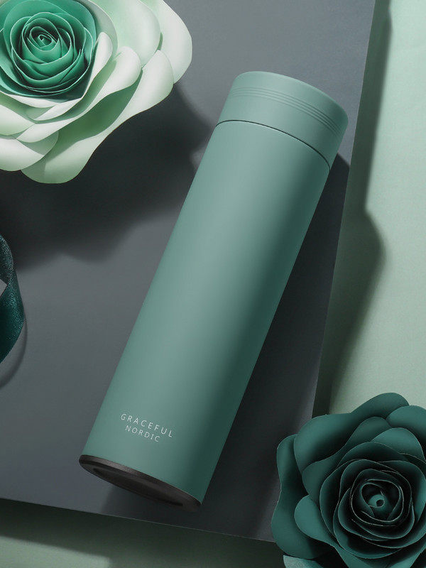 Smart insulation cup compact and portable male and female students in cup simple cute frost water cup customized