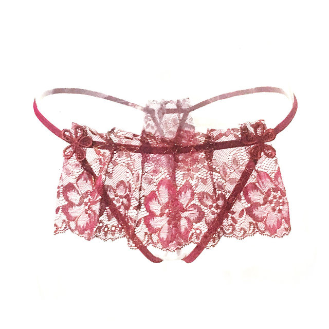 ຂະ​ຫນາດ​ໃຫຍ່​ຄວາມ​ປາ​ຖະ​ຫນາ​ທີ່​ບໍ​ລິ​ສຸດ crotchless underwear ຄູ່​ຜົວ​ເມຍ​ຄູ່​ຜົວ​ເມຍ thong ຫ້ອງ​ສະ​ຫມຸດ c ຮູບ​ຮ່າງ sexy ຮ້ອນ bow lace briefs