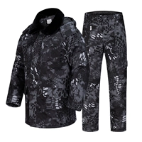 Середина -черный питон (пальто+хлопковые брюки)