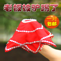 Dance handkerchief pair for childrens grade examination special octagonal towel two-person turn handkerchief northeast twist yangko dancing hand silk flower