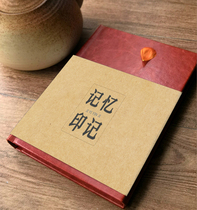 Come to book a Personality Memorial Album Leather Face Photo Book DIY typeset Design a print and text print