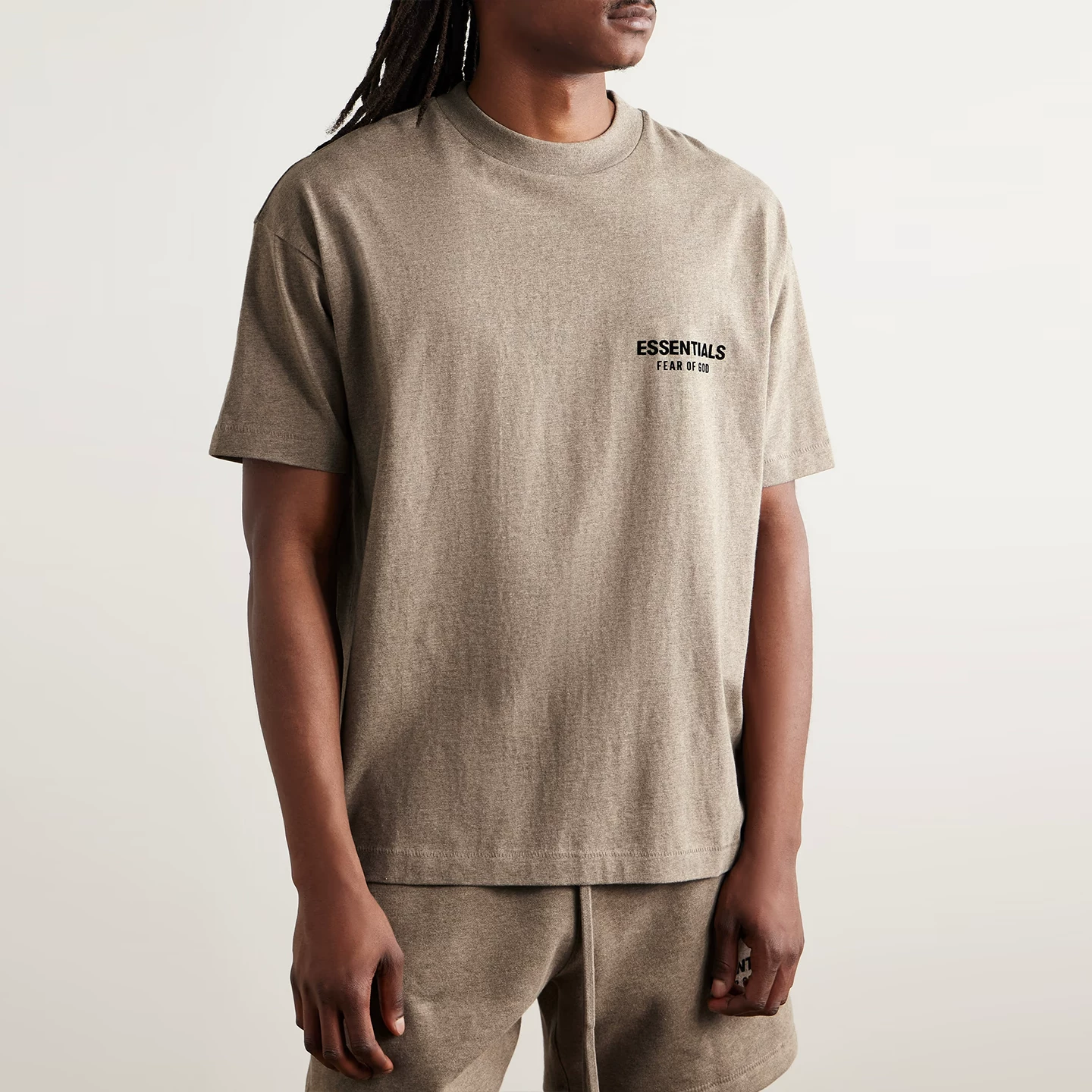 Я не модный FOG ESSENTIALS season 9 двойная линия уличная повседневная свободная новая праздничная ламинированная круглый воротник короткий рукав