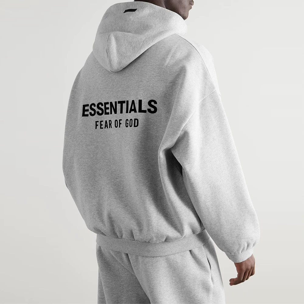 Я не стильный FOG ESSENTIALS Season 9 Double-line High Street Loose Holiday Series Glue Sweatshirts and Hoodies