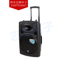 Pull Rod speaker HJ-610 outdoor promotion mobile high power battery square dance double wireless microphone speaker 15 inch