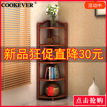  Solid wood corner cabinet corner cabinet corner cabinet triangle cabinet corner shelf floor locker living room simple and modern bamboo