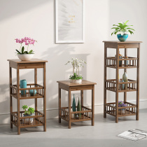  Nanzhu flower rack Solid wood multi-layer living room indoor floor-to-ceiling simple green dill fleshy flower table flower few antique fish tank rack