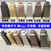 Custom-made stainless steel road cone reflective cone high-grade square cone property parking metal ice cream cone barrel parking safety cone