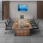 Bàn ghế văn phòng bàn hội nghị dài bàn hội nghị bàn ghế kết hợp tiếp tân bàn tiếp tân bàn họp hình chữ nhật lớn - Nội thất văn phòng bàn gỗ văn phòng