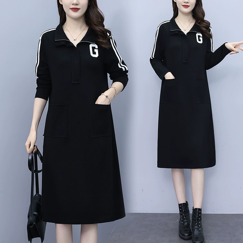 Демисезонная модная юбка, платье, большой размер, в западном стиле, популярно в интернете