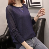 Осенний шелковый модный трикотажный свитер, большой размер, в западном стиле